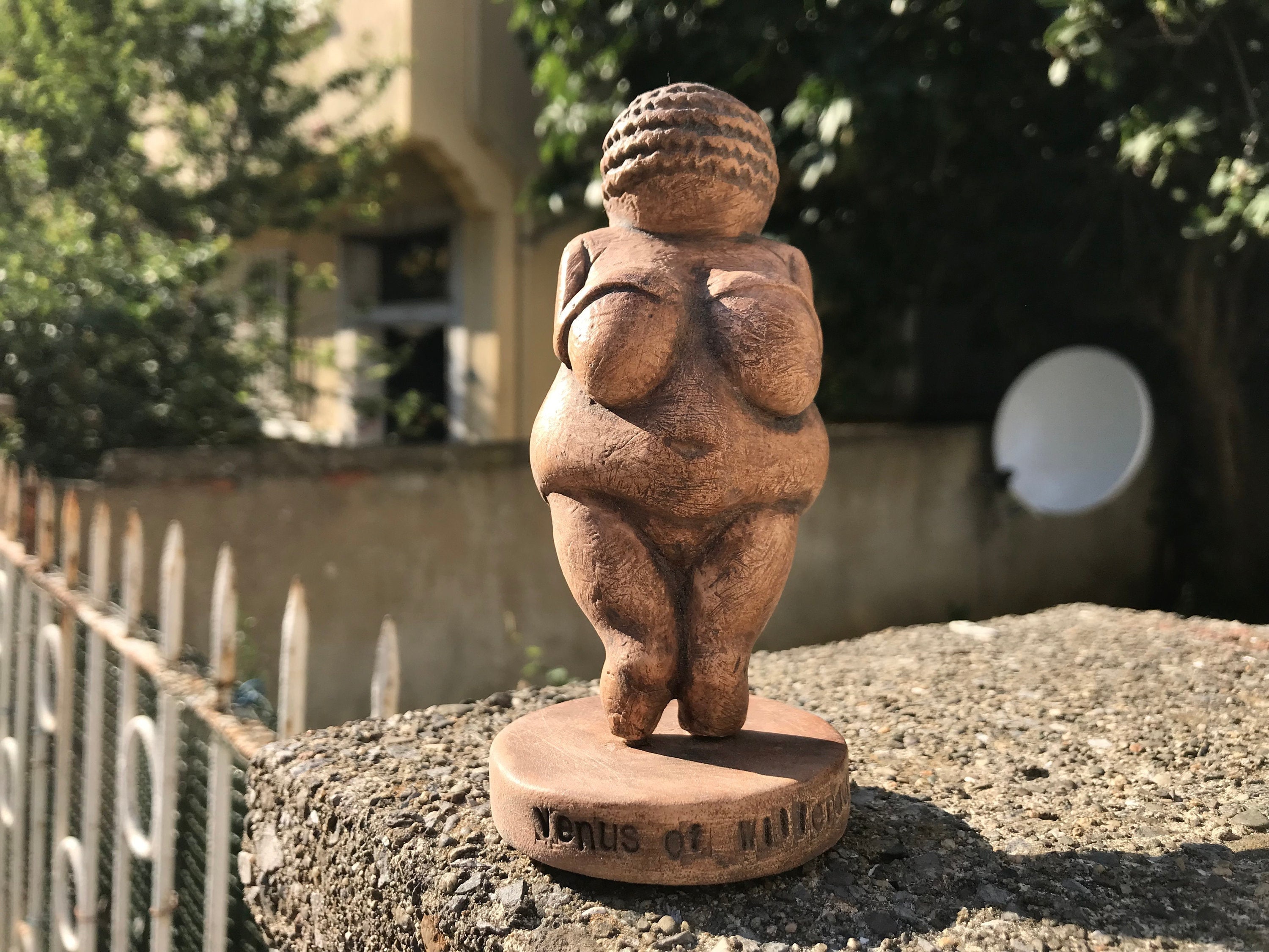 Ceramics Statue of Mother Goddess Venus of Willendorf on High Heels