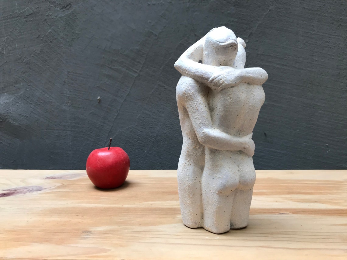 Hugging Couple Statue/The Lovers/Wedding & Anniversary Gift Etsy