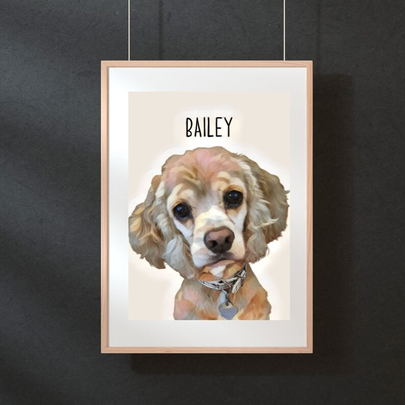 Pet Memorial Art Pet Portrait Custom and Personalized Pet Etsy