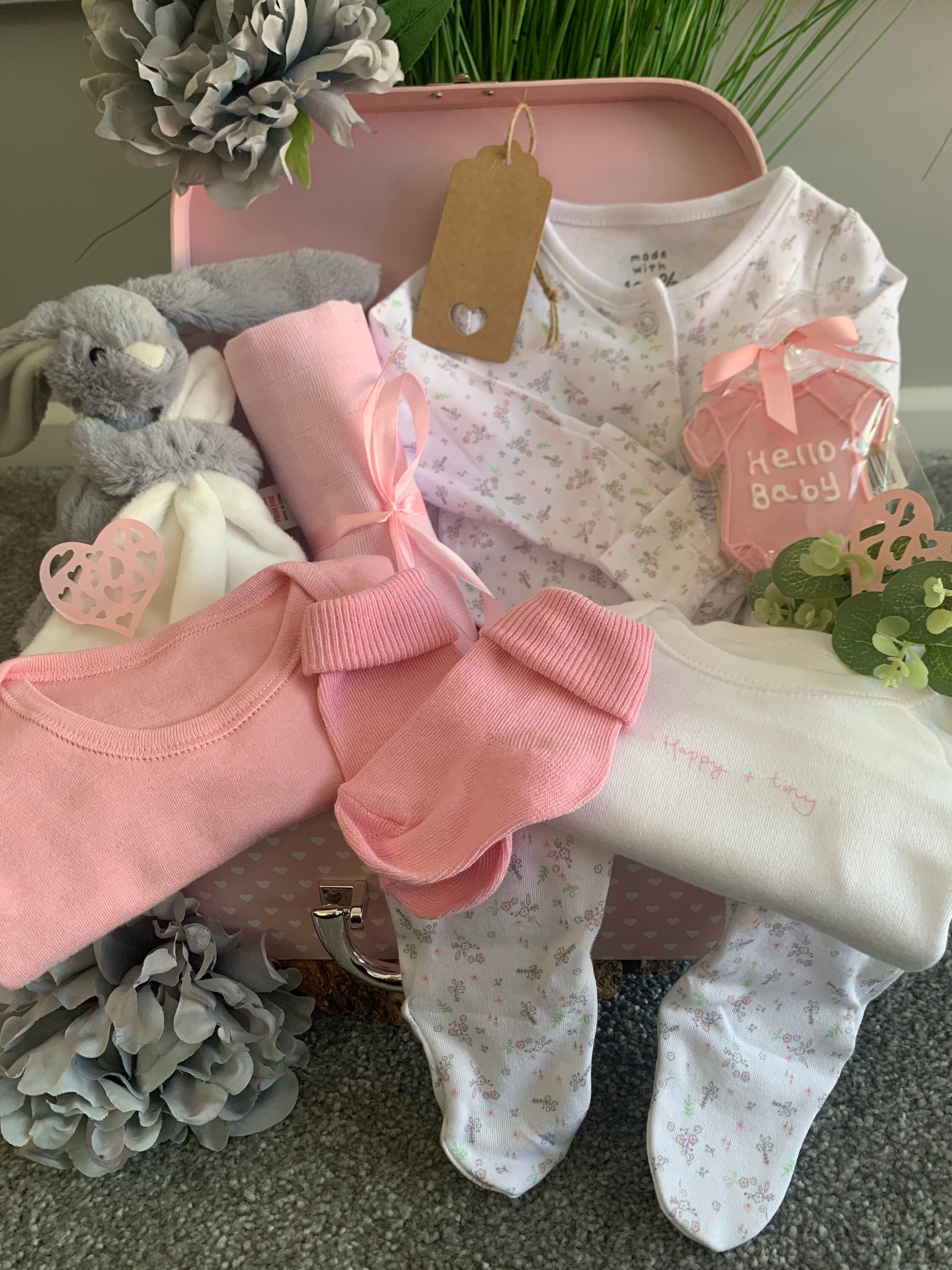 New Baby Girl Suitcase Complete Gift Etsy