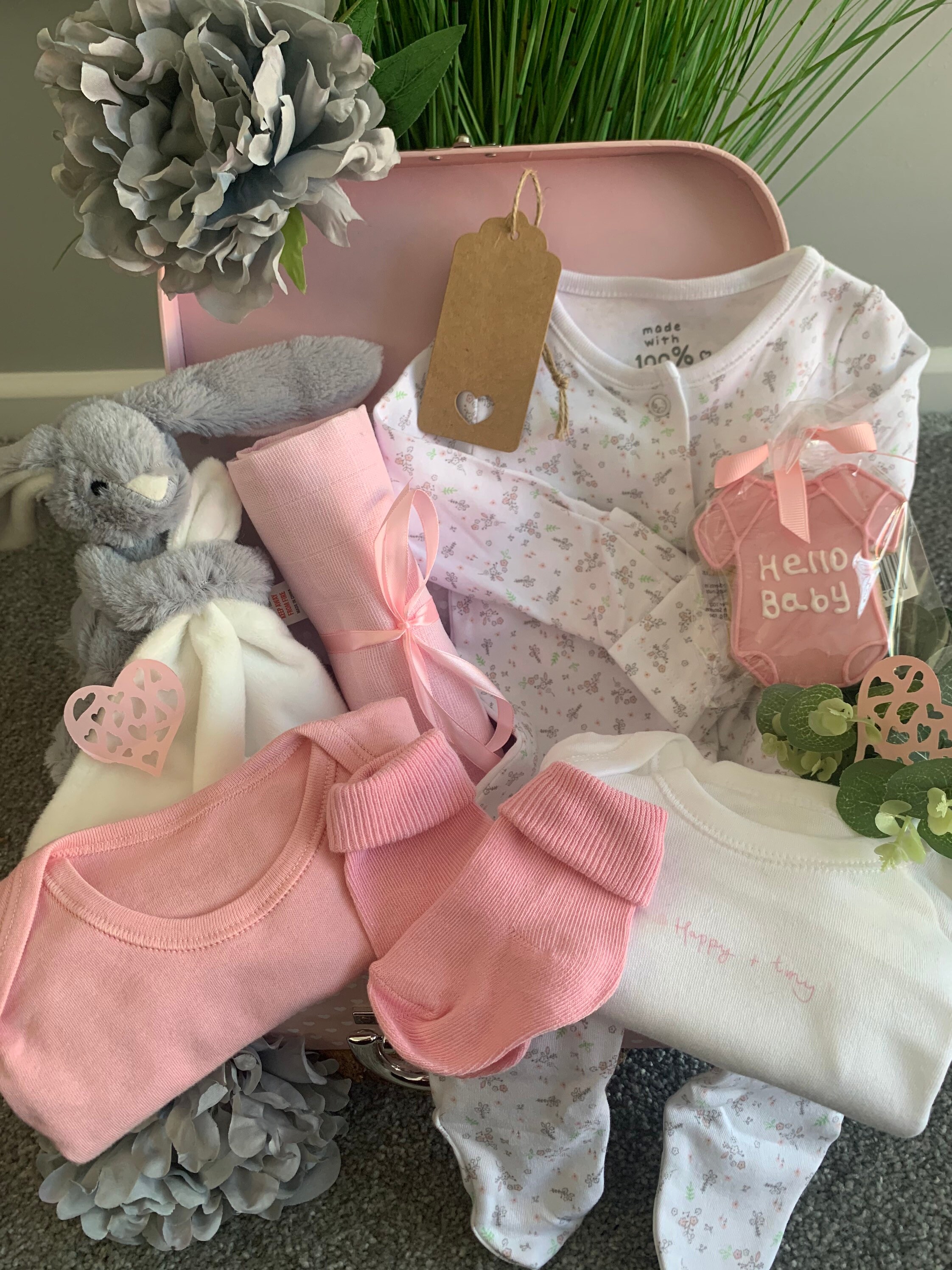 New Baby Girl Suitcase Complete Gift Etsy