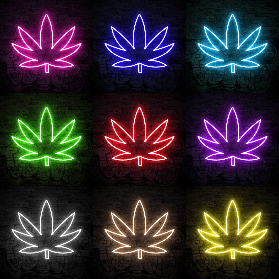 Cannabis Neon Sing Led neon Sign Cannabis Marijuana Neon | Etsy