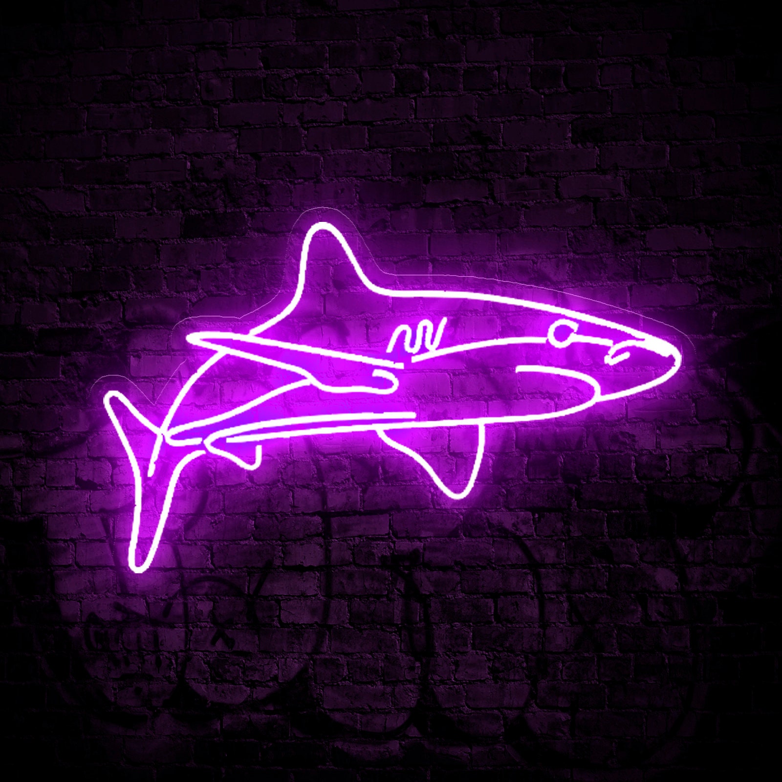 Hai Led Neon Schild Wanddekoration Neon F r Zuhause Neon Etsy