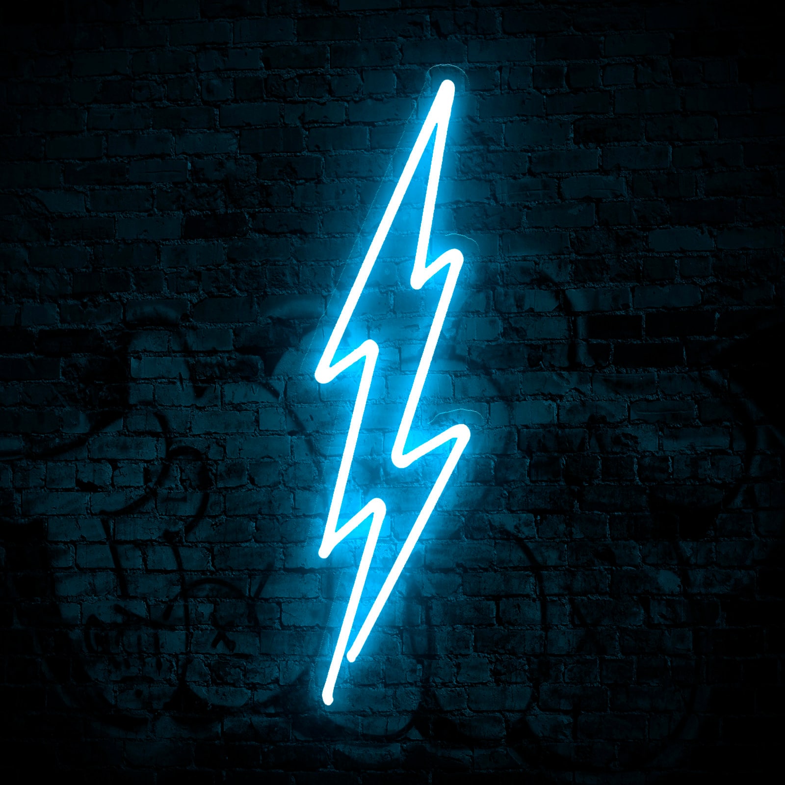 Neon Blue Lightning Bolt Light vrogue.co