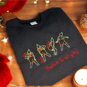 Grinch Embroidered Pull Over-Sweatshirt