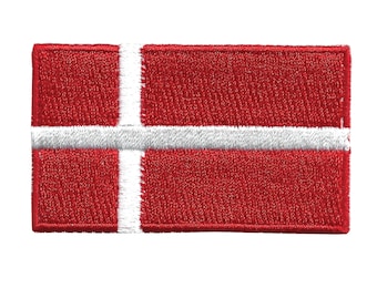 DENMARK FLAG PATCH Iron-on Embroidered Applique Top Quality - Etsy