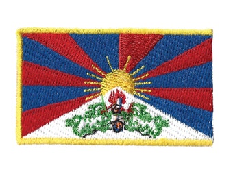 PATCH PATCHES EMBLEM IRON ON GLUE PRINT FLAG world crest buddhist