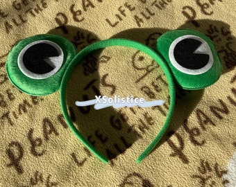 Big Eye Green frog hairband