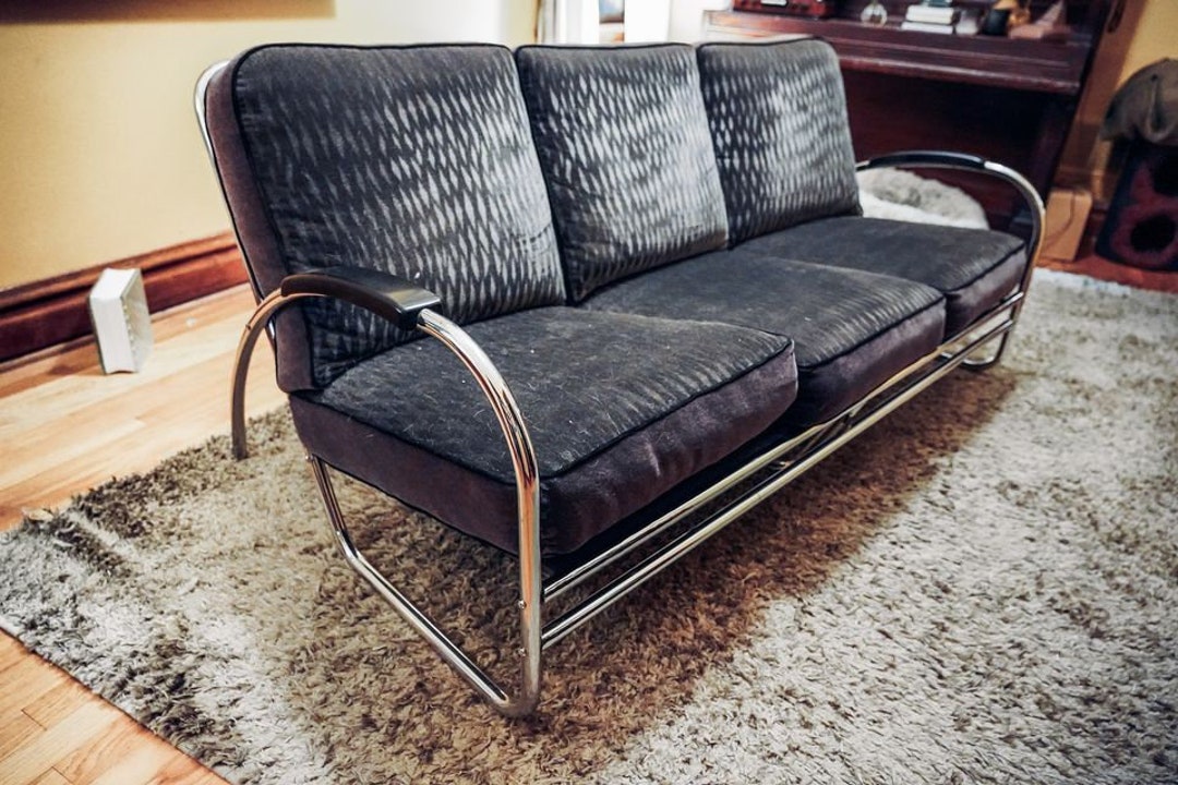 アート・デザイン・音楽 THE AMERICAN VINTAGE FURNITURE ART DECO COUCH and Club Chair / Kem Weber or Wolfgang