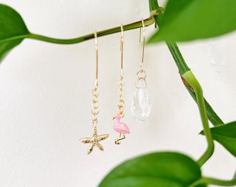 Summer Plant Charms, Tropical Flamingo, Plant Accessories, Plant Hanger, Houseplants, Suncatcher Crystal Prism, Suncatcher For Windows | Flo