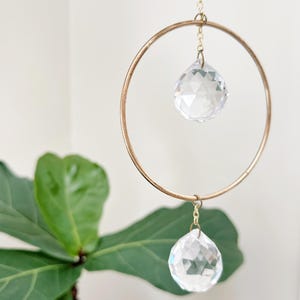 Suncatcher Double Gem, Rainbow Maker, Window Hang, Hanging Suncatcher, Suncatcher Window, Crystal Prism, Suncatcher Hanging, Gift | Gemini