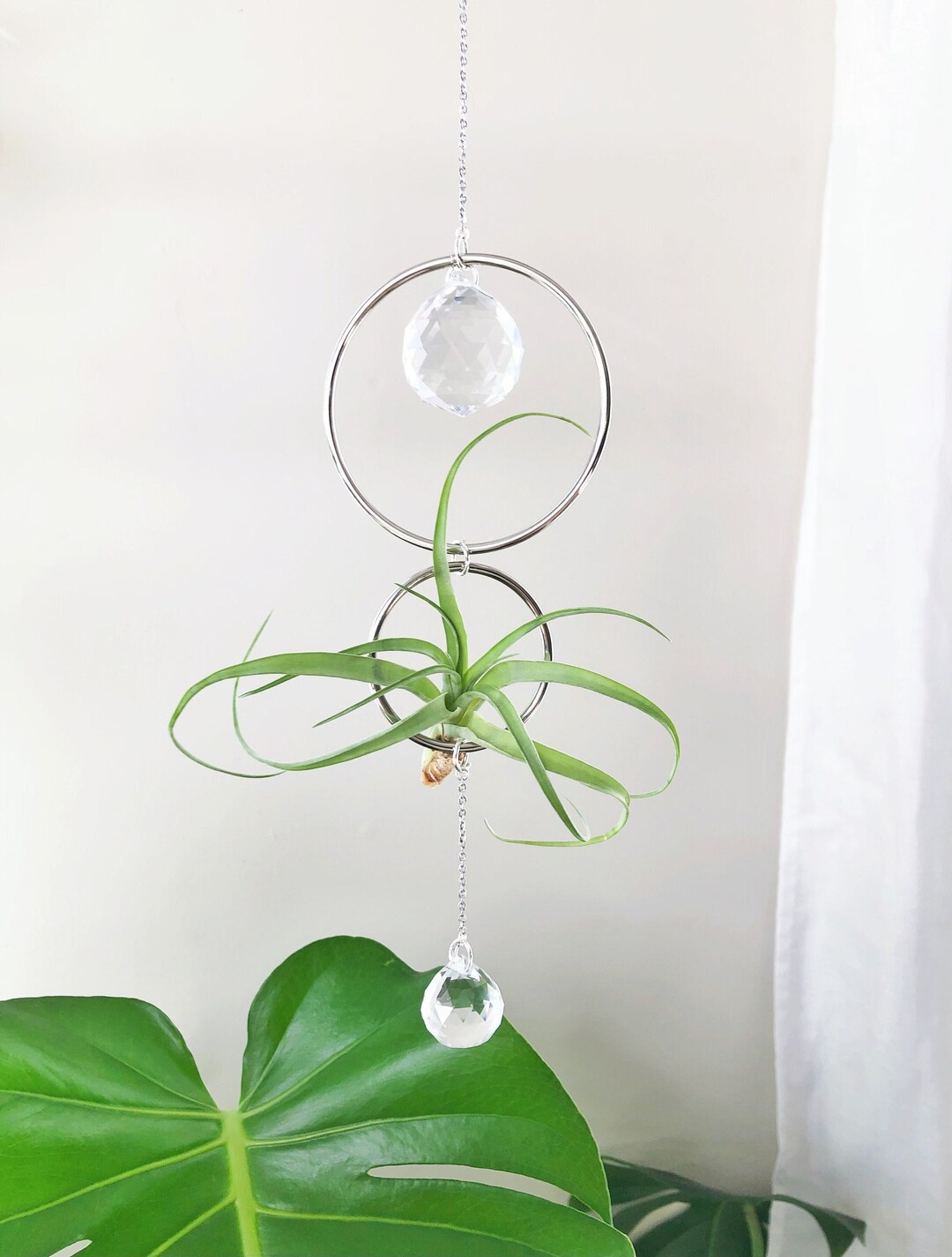 Suncatcher Air Plant Hanger, Suncatcher Crystal Prism, Air Plant Holder