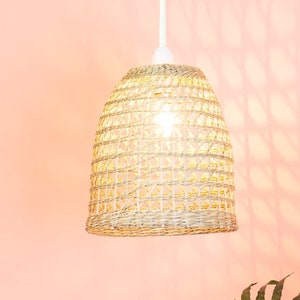 Woven Seagrass Lampshade, Rattan Lampshade, Eco-friendly, New Home Gift, Boho Home Decor