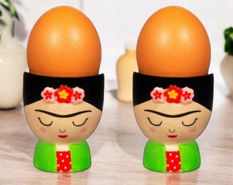 Egg Cup Set, Frida Egg Holders, New Home Gift, Gift for Couple, Sass&Belle