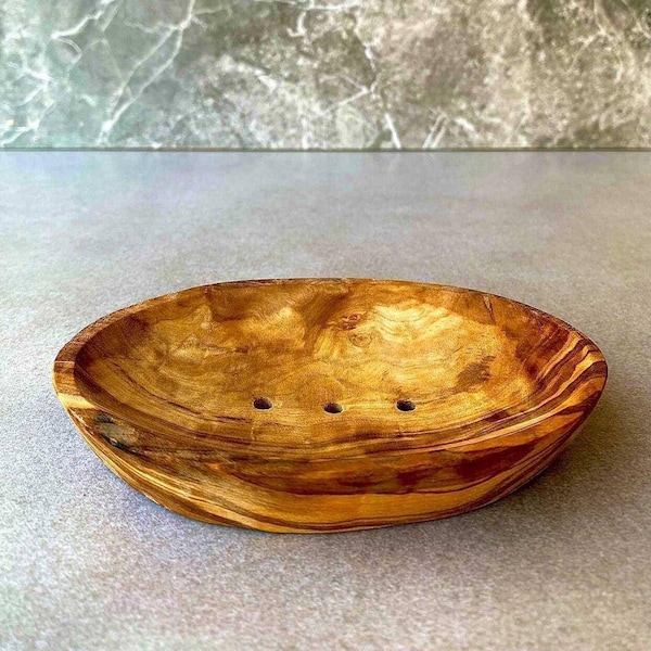 Soap Dish | Wooden Soap Dish | Olive Wood | Al Khayma Decor