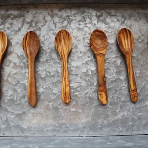 Set of 3 | Wooden Coffee Spoon | Wooden Tea spoon | Wooden Sugar spoon | Wooden Spice spoon | Olive Wood | Al Khayma Decor