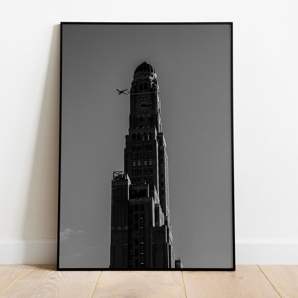 Tower New York City | Manhattan | Black and White Photography | Wall Art Decor | Retro Photography Print | Vintage
