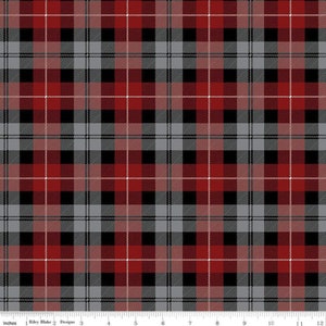 FLANNEL Tartan Plaid Red by Riley Blake Designs - F638 RED - 100% Cotton Flannel Quilting Fabric