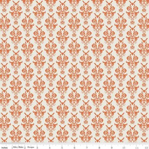 Spooky Hollow - Damask Eggshell - Melissa Mortenson - Riley Blake Designs - C10571 Eggshell - 100% Cotton Quilting Fabric - Halloween