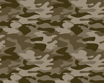 Big Game Brown Camo by Riley Blake Designs - C12972 Brown - 100% Cotton Quilting Fabric brown and gray camouflage outdoor fabric print