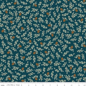 FLANELLE Camp Woodland Navy Pinecones - Riley Blake Designs - F12572-NAVY - Tissu à courtepointe en flanelle 100 % coton