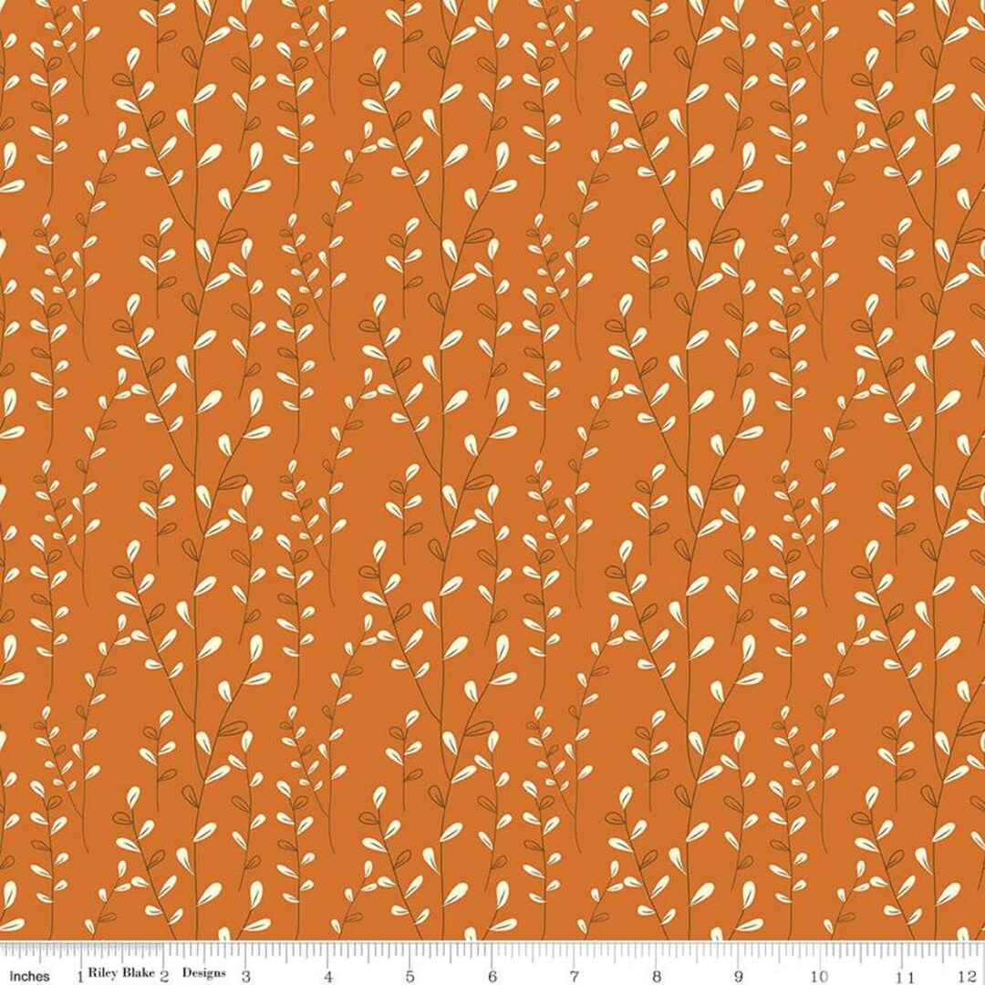 Adel in Autumn - Vines Orange - Sandy Gervais - Riley Blake Designs ...