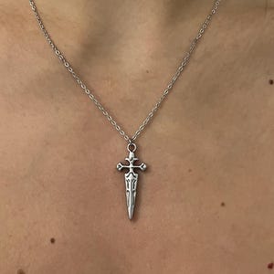 Stainless Steel Sword Necklace | Minimalist Gothic Sword Necklace