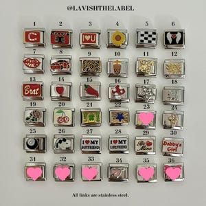 Custom Italian Charm Bracelet, Stainless Steel Charms