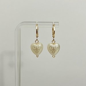 Pearl Heart Earrings