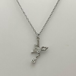 Asymmetric Silver Butterfly Necklace