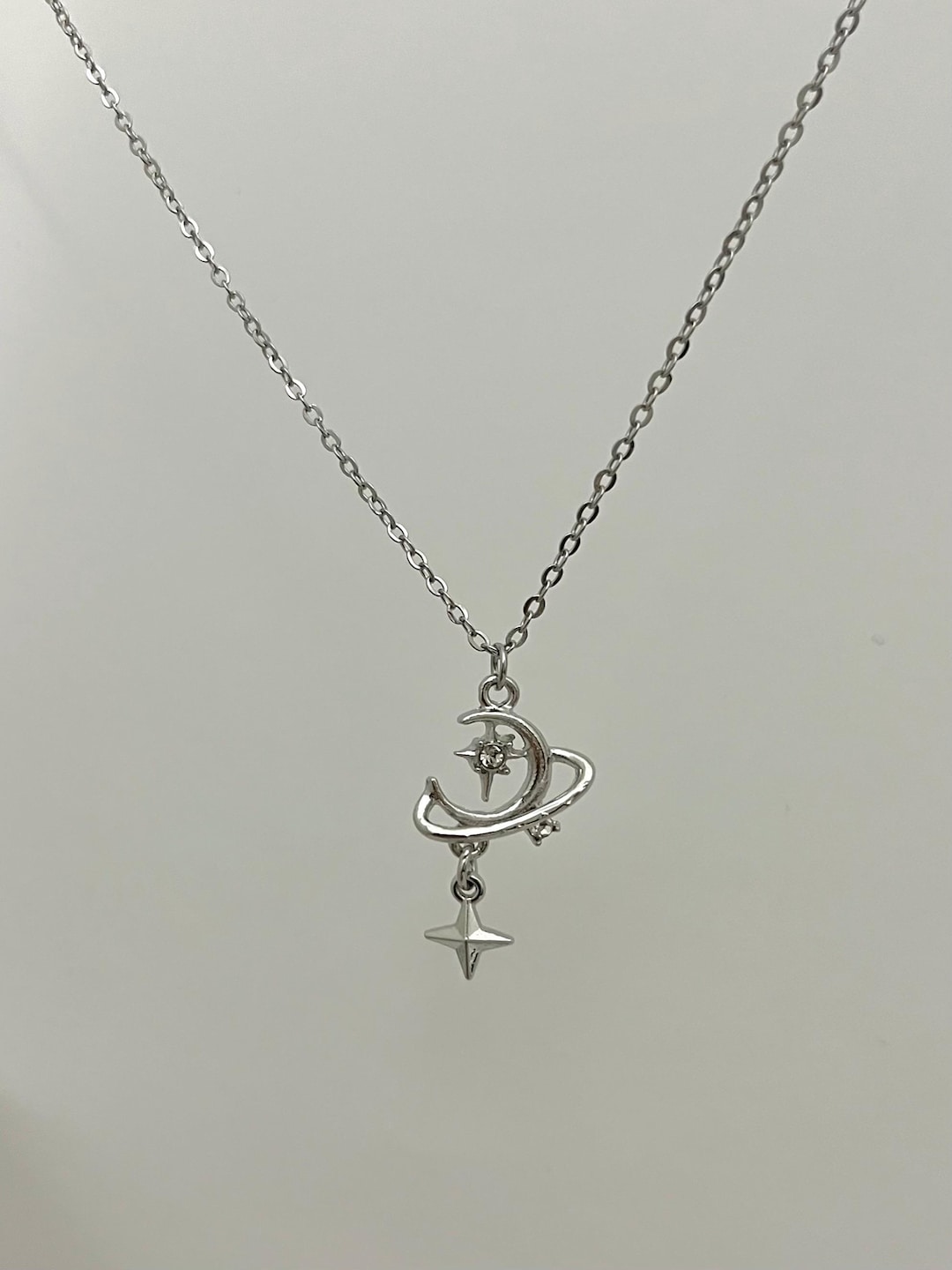 Moon Star Layered Necklace (925 silver) main image 0