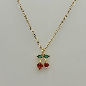 Gold Cherry Necklace