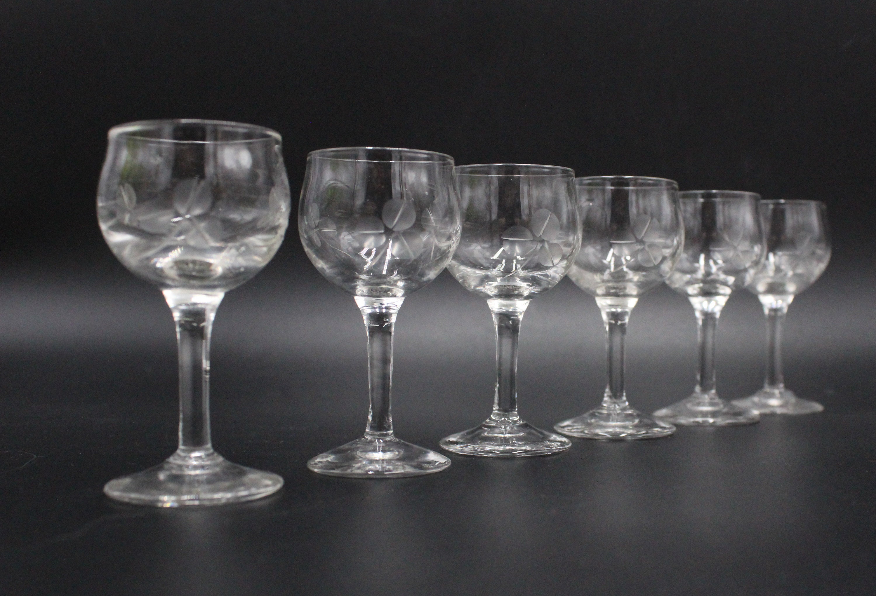 6 Verres Liqueur 1, 5 Cl Luminarc à Pied Vintage France