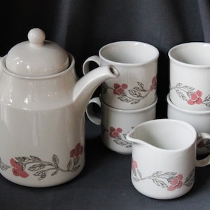 Vintage white ceramic coffee set, Coloroll, England