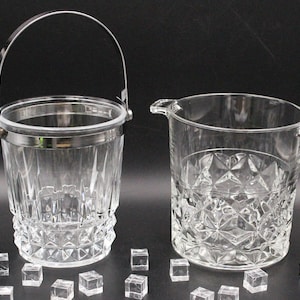 Vintage crystal ice bucket France