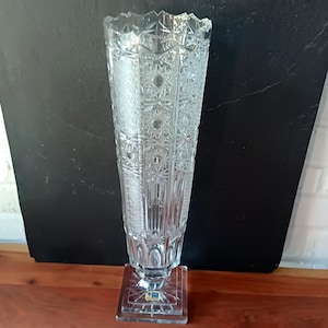 Lausitzer Germany Crystal Vase - Etsy