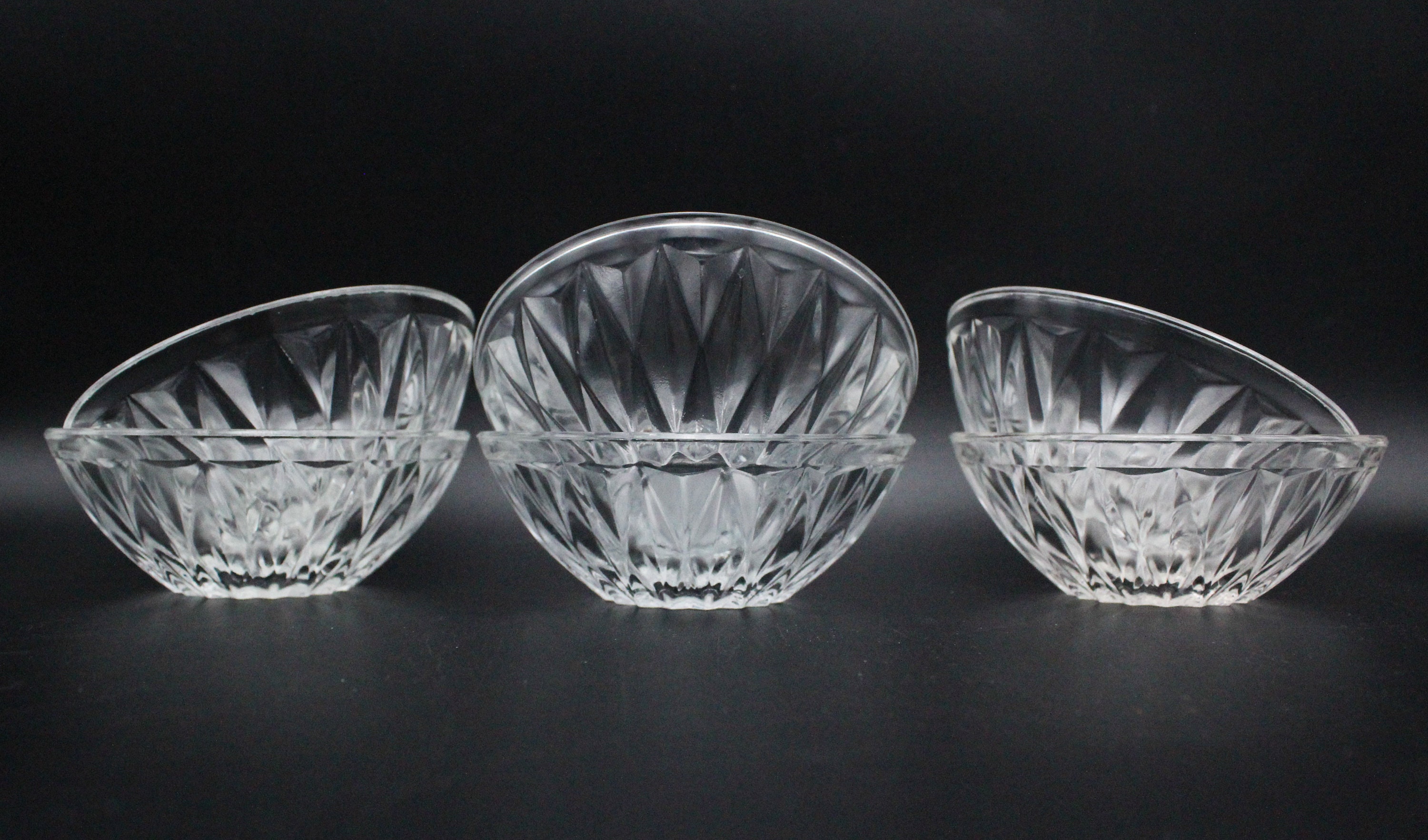 Lot 6 Coupelles en Verre, Bols à Dessert, Coupes Glace Vintage
