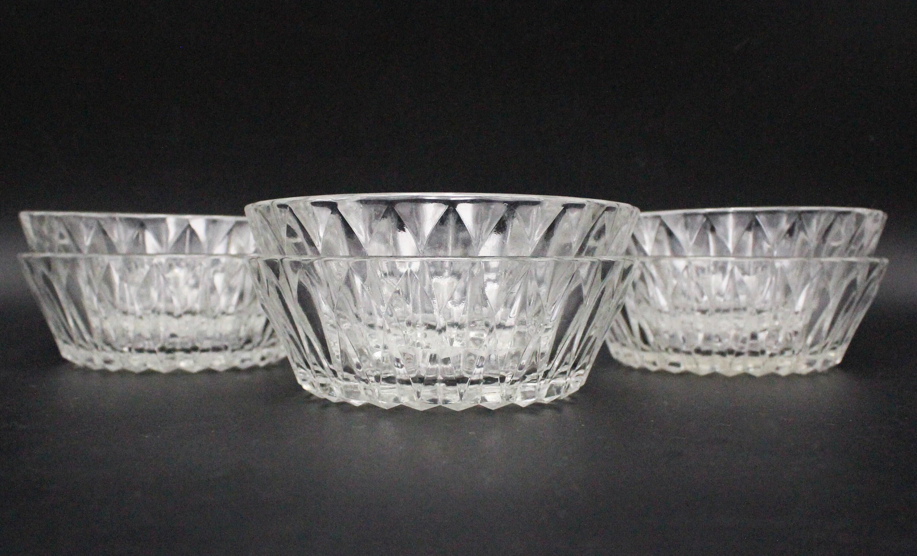 Lot 6 Coupelles en Verre, Bols à Dessert, Coupes Glace Vintage