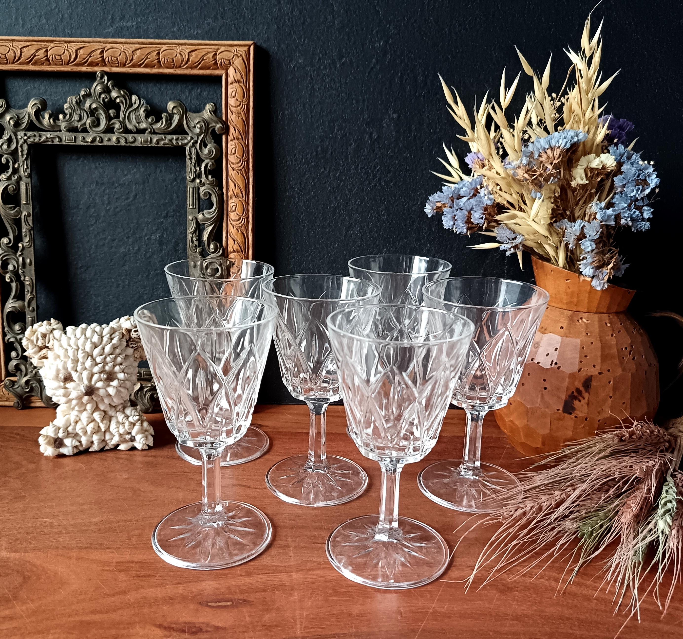 VERRE DOSEUR VINTAGE, REIMS FRANCE, 1/2 LITRE, SÉRIGRAPHIE