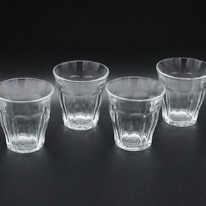 6 small 10 cl water GLASSES in vintage DURALEX tempered glass