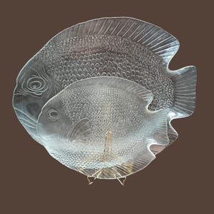 Plat En Verre Poisson Vintage – Moderne, Reproduction Sous Licence