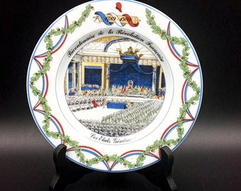 DECORATIVE PLATE Bicentennial of the French Revolution 1789 Bicentennial