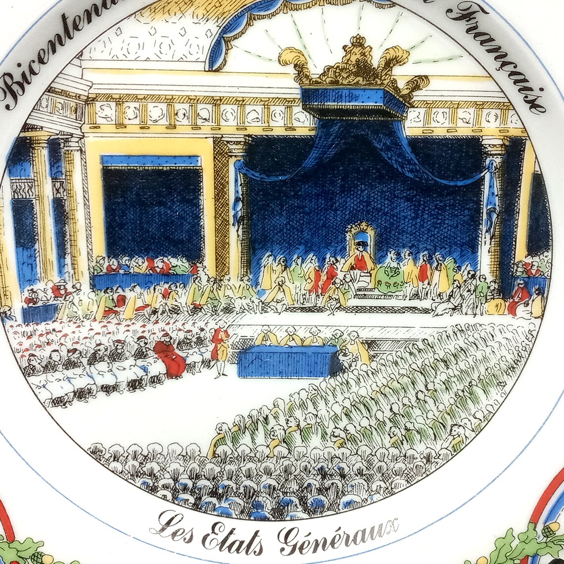 DECORATIVE PLATE Bicentennial of the French Revolution 1789 ...