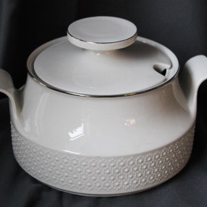 Vintage white porcelain soup tureen, Scherzer, Bavaria, Germany