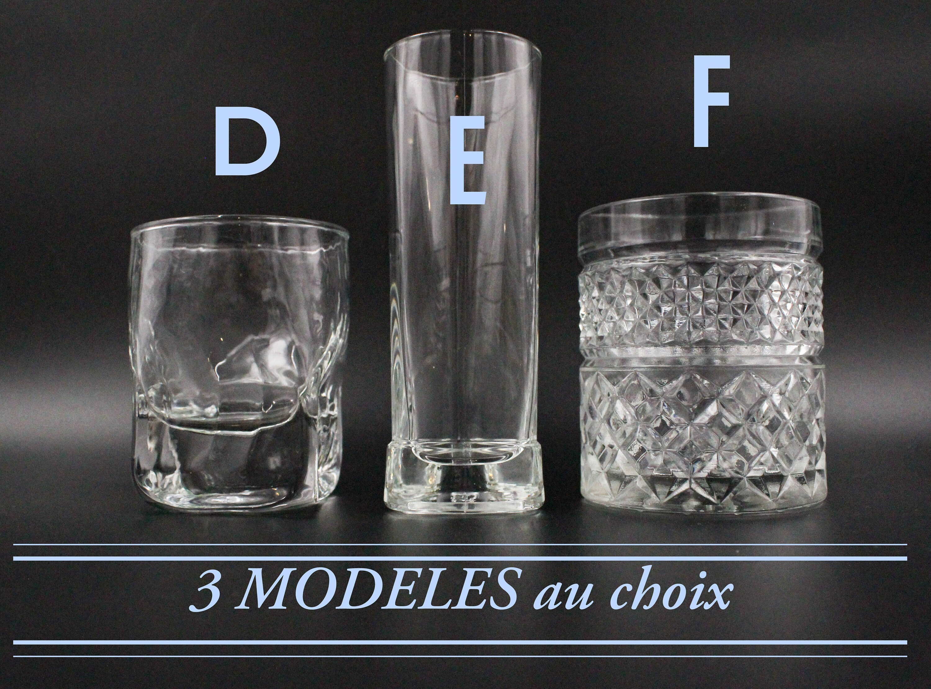 Duo Verres à Whisky Transparents Vintage