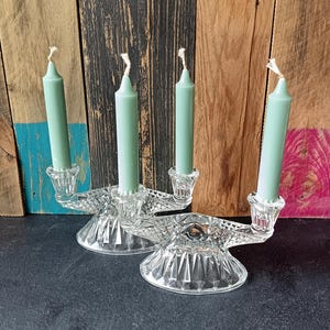 Lot de grands bougeoirs cylindriques en verre pour bougie pilier