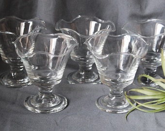 5 VINTAGE ICE CUPS, vintage dessert cups