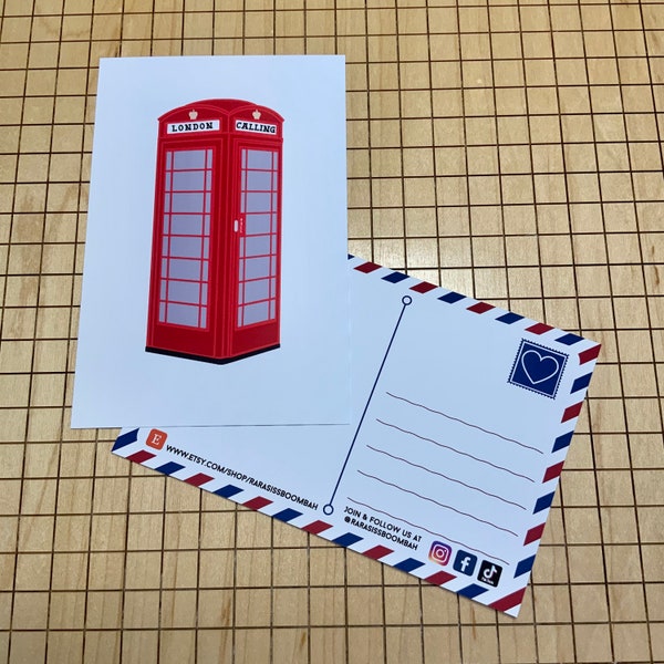 London Series: Red Phone Box 4x6 Postcard