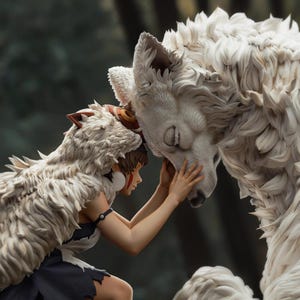 Princess Mononoke San Painted 3D Model Collectible