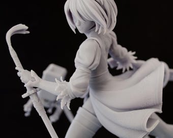 Kit de bricolaje de figura 3D sin pintar de Nier Automata 2B